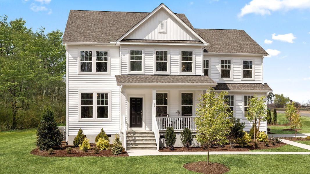 Front exterior of a home in the Weldon Village community, located in Knightdale, NC (Image 2).