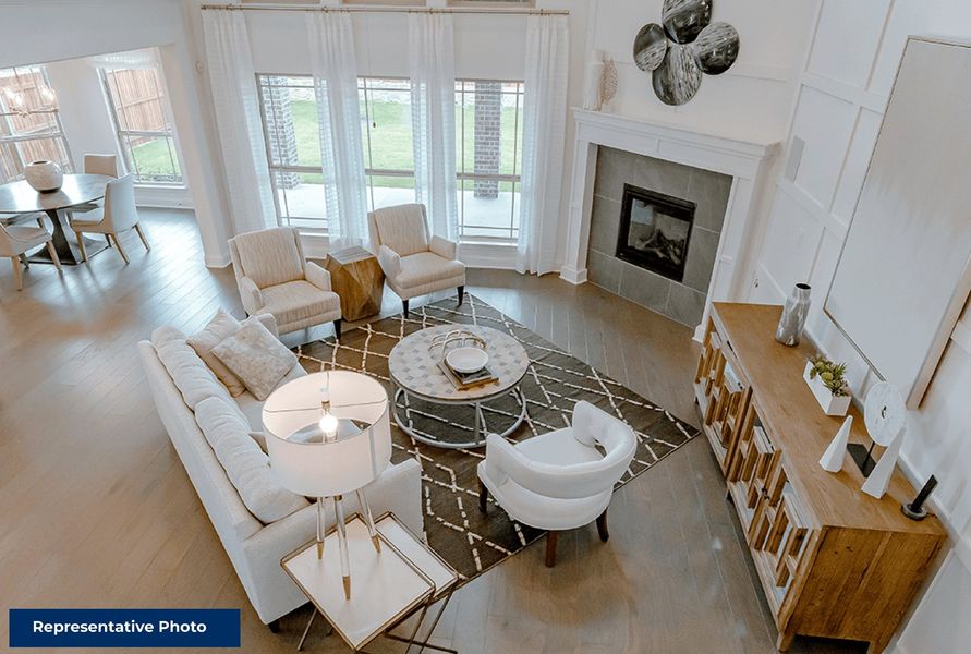 Furnished interior in a model home at Llano Springs in Fort Worth (Image 7).