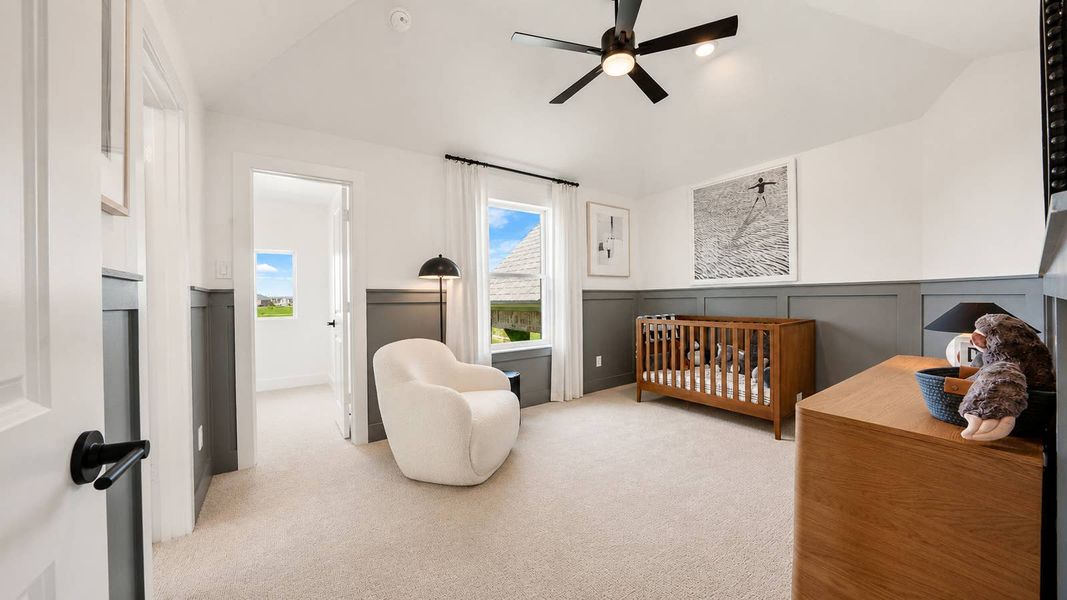 Furnished interior in a model home at Spiritas Ranch in Little Elm (Image 14).
