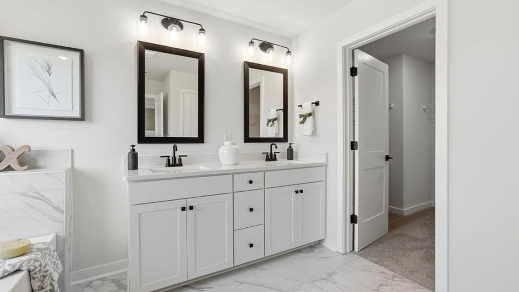 Furnished interior in a model home at Harrison Valley in Simpsonville (Image 30).