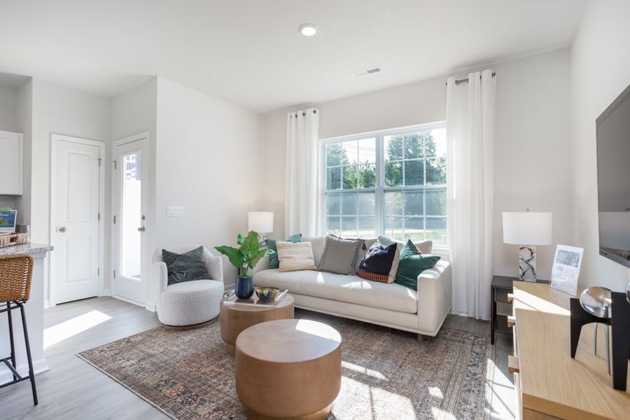 Furnished interior in a model home at Trinity Townes in Trinity (Image 9).