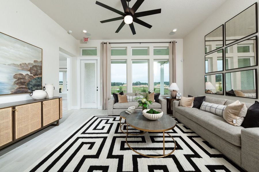 Furnished interior in a model home at Copia Pines: Copia Pines 50' Homesites in Montgomery (Image 7).