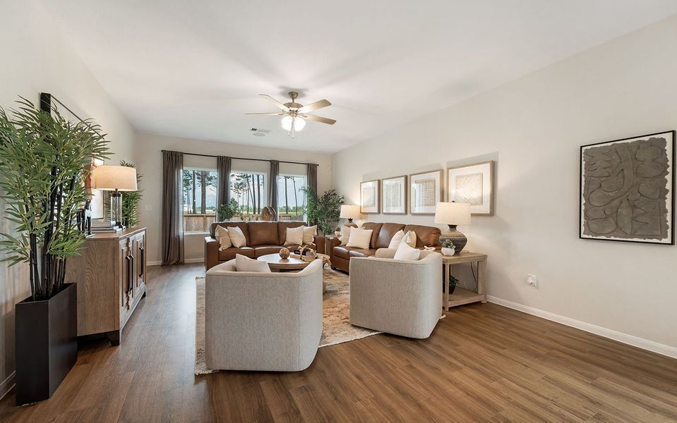 Furnished interior in a model home at The Canopies in Splendora (Image 21). Furnished interior in a model home at The Canopies in Splendora (Image 21).