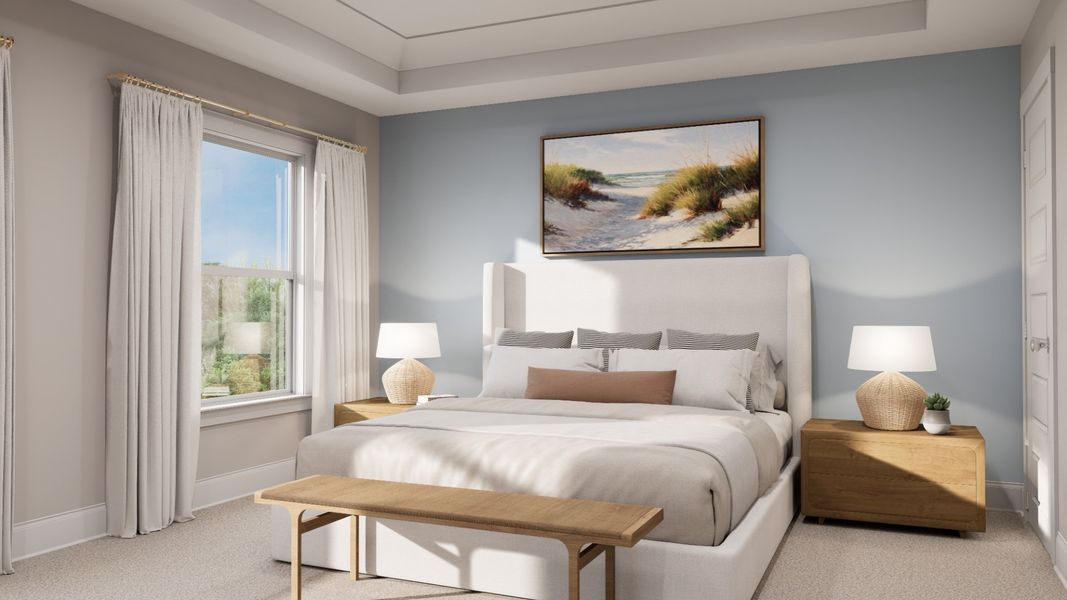 Furnished interior in a model home at Rivers Reach in Yemassee (Image 14). Furnished interior in a model home at Rivers Reach in Yemassee (Image 14).