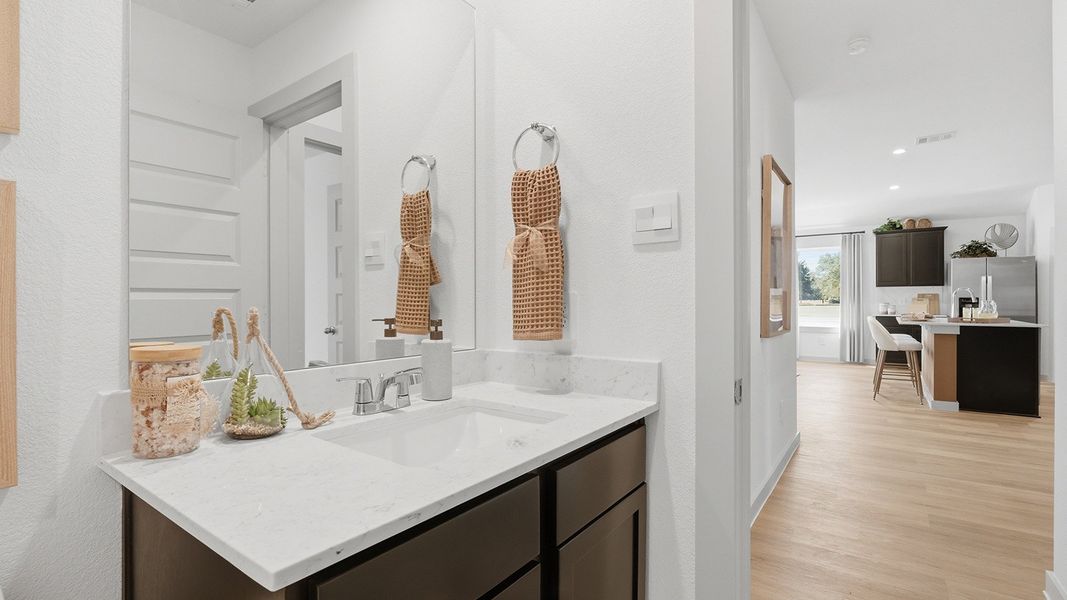 Furnished interior in a model home at Highland Village in Nome (Image 23).