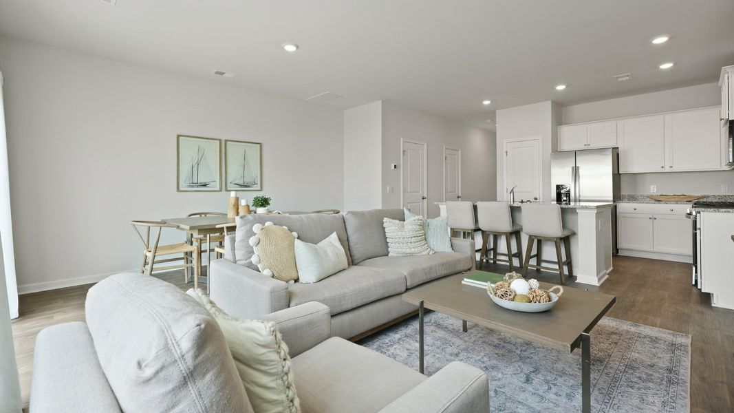 Furnished interior in a model home at The Towns at Blue Jay in Rincon (Image 6).