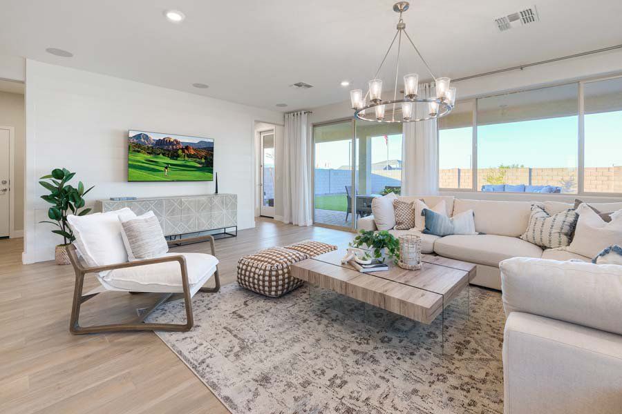 Furnished interior in a model home at Alora at Ironwing in Litchfield Park (Image 8).