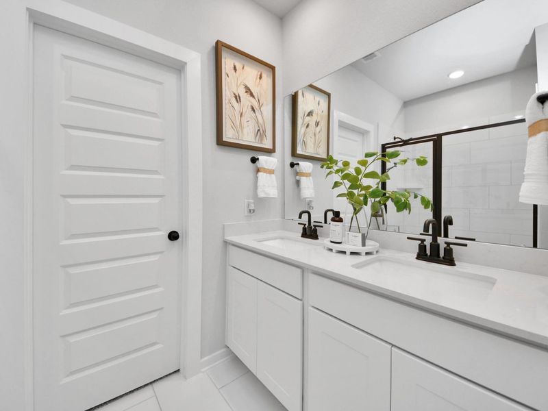 Furnished interior in a model home at Robins Landing in Houston (Image 35). Furnished interior in a model home at Robins Landing in Houston (Image 35).
