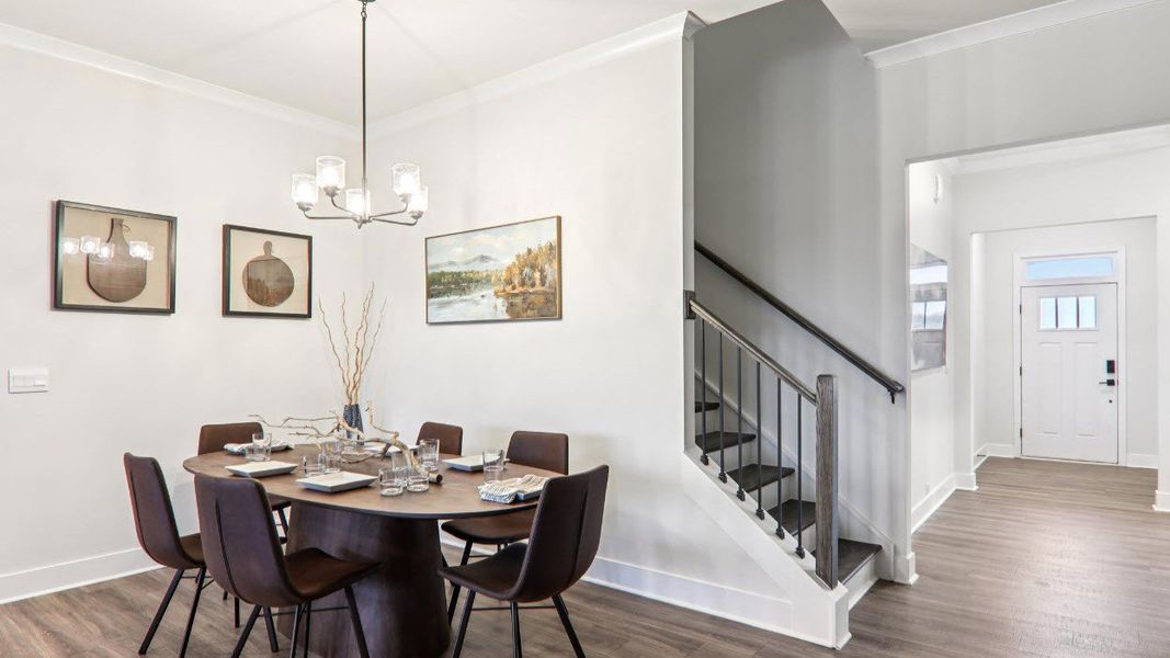 Furnished interior in a model home at Reserve at Tap Root Farms in Fletcher (Image 14).