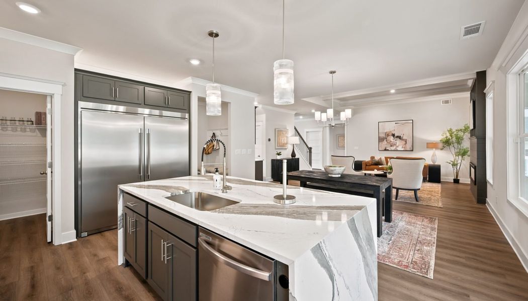 Furnished interior in a model home at Fowler Farms in Auburn (Image 122).