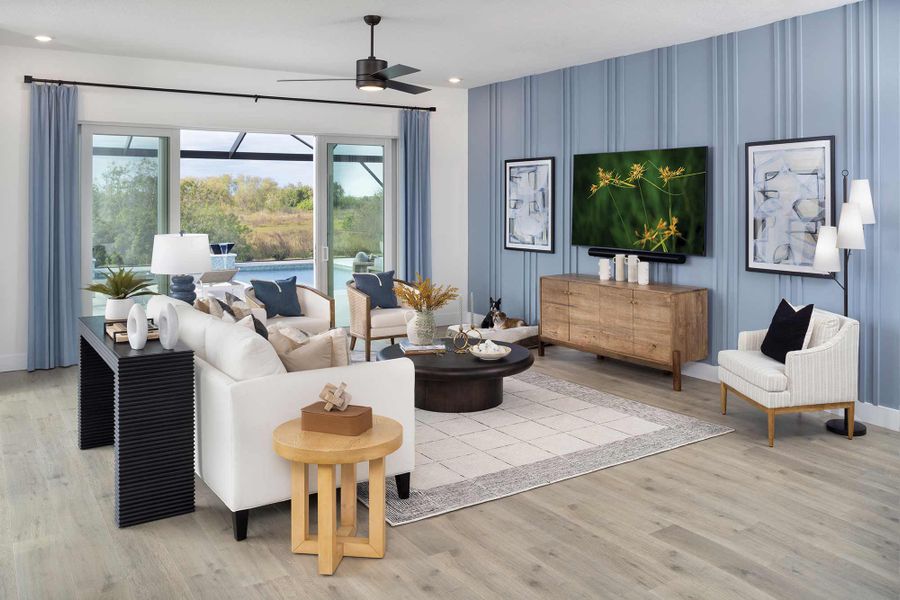 Furnished interior in a model home at Lakeview Crossing – Classic Series in Sarasota (Image 3).