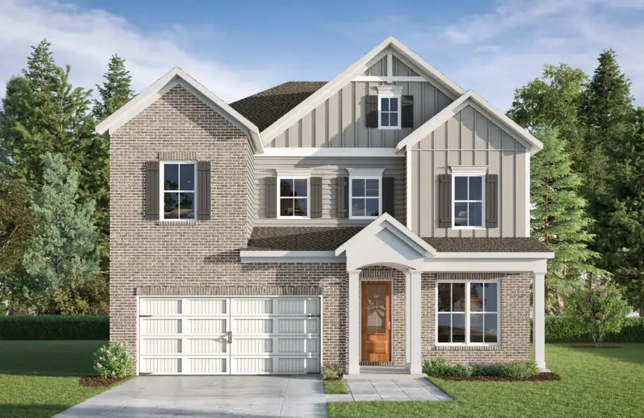 Front exterior of a home in the Linden Grove community, located in Powder Springs, GA (Image 8).