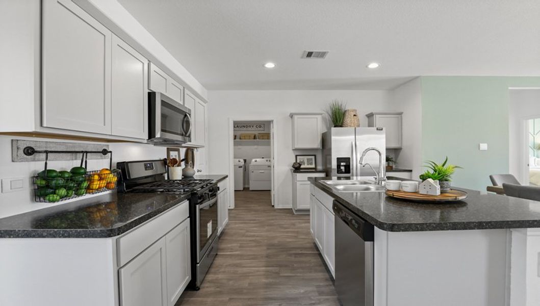 Furnished interior in a model home at Breckenridge Forest in Spring (Image 28).