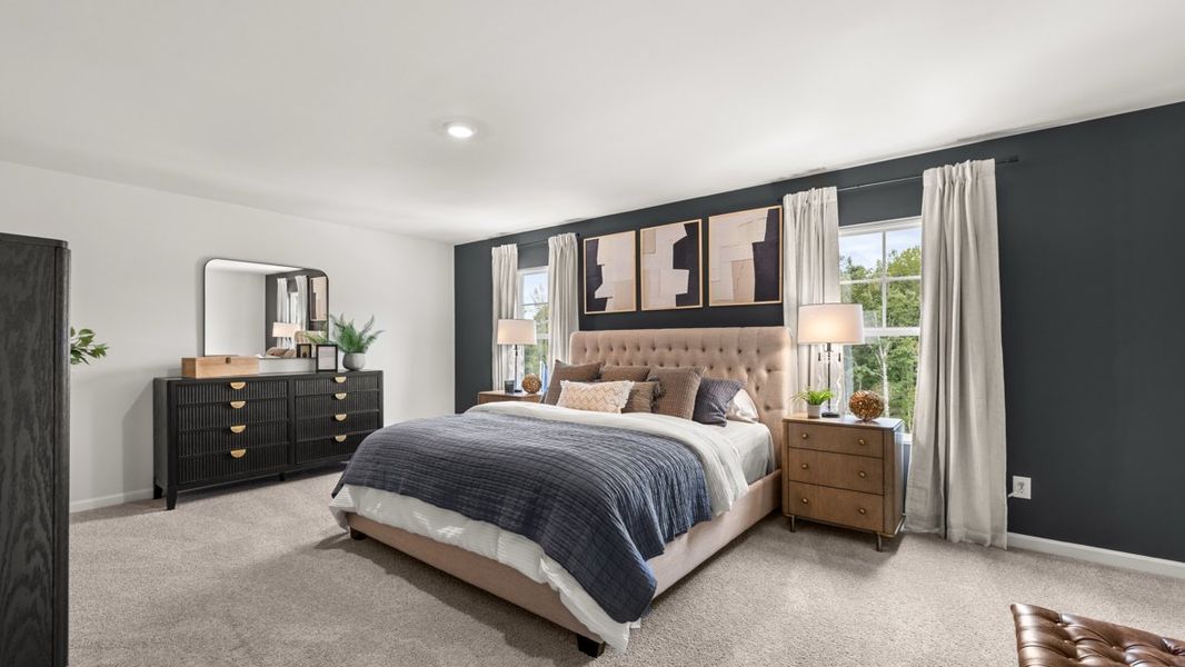 Furnished interior in a model home at Sheffield Highlands in Dallas (Image 34).