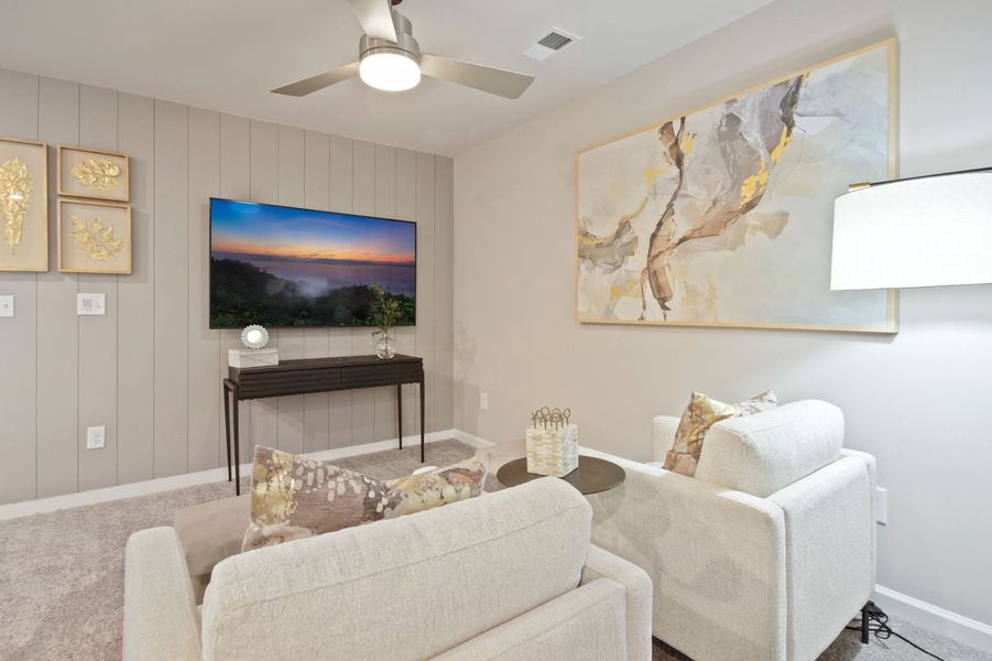 Furnished interior in a model home at Wyndermere in Greenville (Image 7).