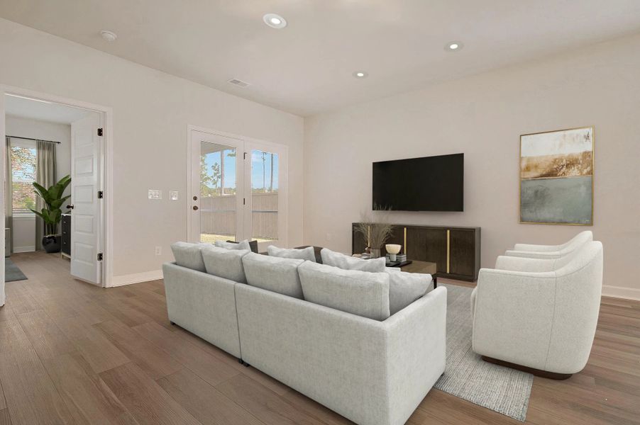 Furnished interior in a model home at Tea Farm: Lake Series in Ravenel (Image 13).