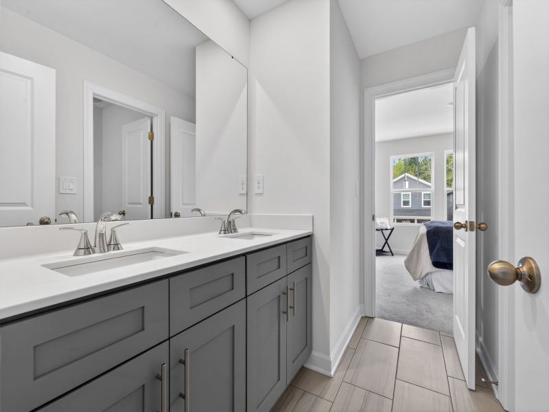 Furnished interior in a model home at Nolen Farm in Gastonia (Image 16).