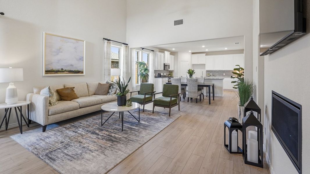 Furnished interior in a model home at The Woods at Lindsey Place in Anna (Image 8).