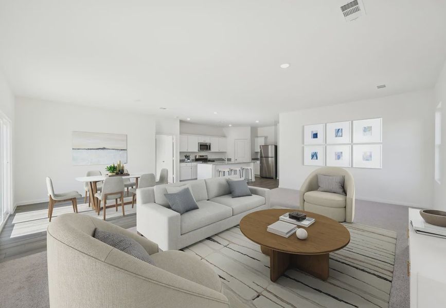 Furnished interior in a model home at Ashland in Angleton (Image 4).