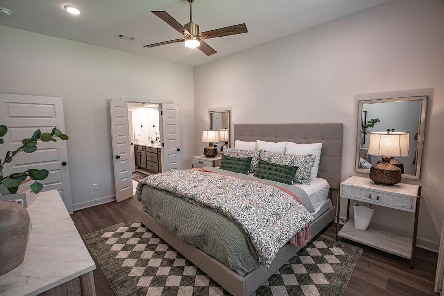 Furnished interior in a model home at Amherst in Cordova (Image 47).