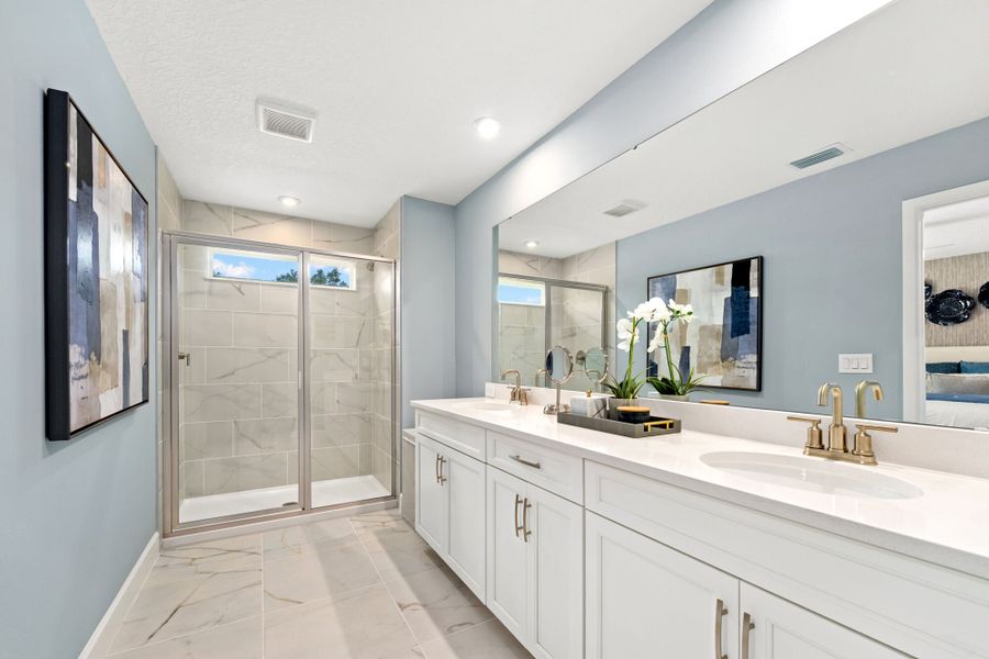 Furnished interior in a model home at Rainwood in Clermont (Image 17).