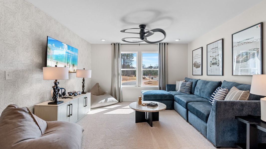 Furnished interior in a model home at Bowers Farm in McDonough (Image 18).
