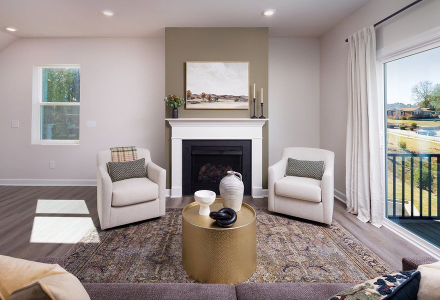 Furnished interior in a model home at Holly View in Greenville (Image 15).