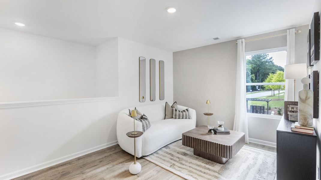 Furnished interior in a model home at Harvest Park in Decatur (Image 13). Furnished interior in a model home at Harvest Park in Decatur (Image 13).