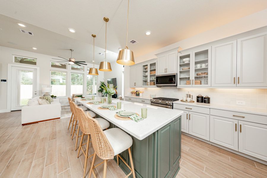 Furnished interior in a model home at Madeley Creek: Premier Collection in Conroe (Image 6).