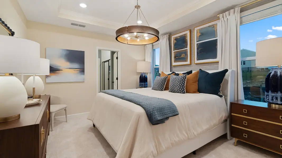 Furnished interior in a model home at Abbotts Crossing in Conyers (Image 5).