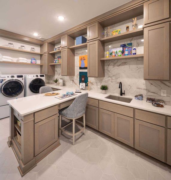 Furnished interior in a model home at Fulbrook on Fulshear Creek: 60ft. lots in Fulshear (Image 41).