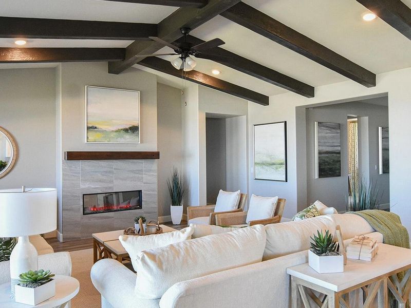 Furnished interior in a model home at Morningstar in Prescott Valley (Image 9).