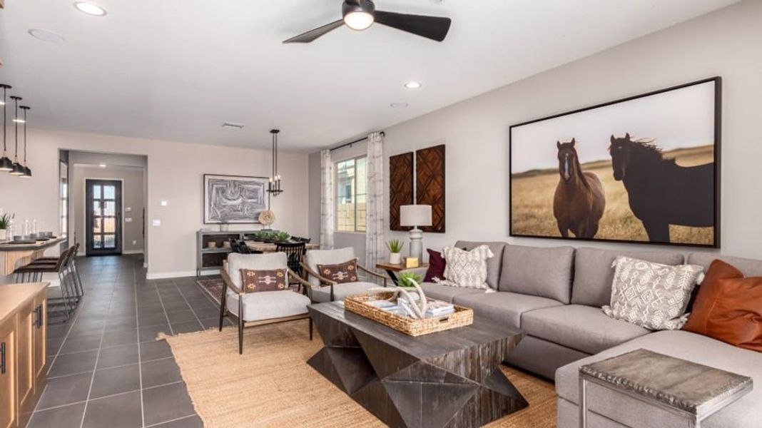 Furnished interior in a model home at Alamar Encore Collection in Avondale (Image 17).