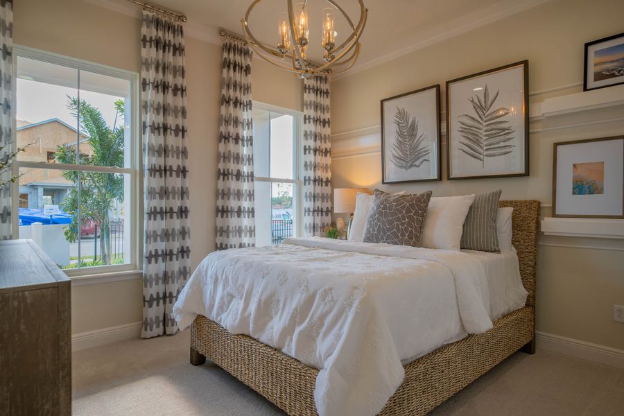 Furnished interior in a model home at Legends Preserve in Daytona Beach (Image 19).
