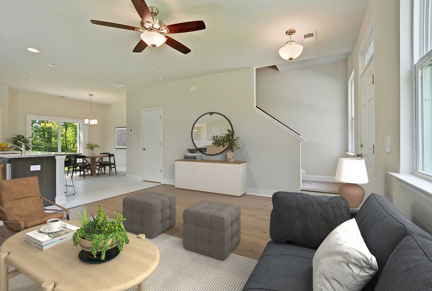 Furnished interior in a model home at Founder's Park in Summerville (Image 13).