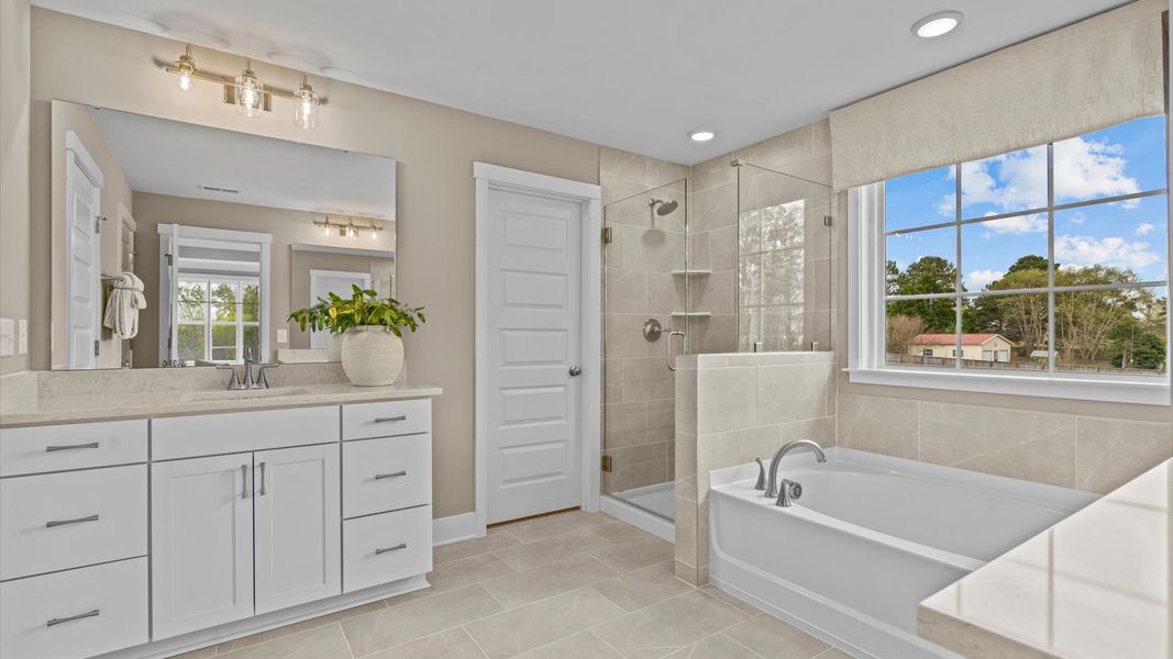 Furnished interior in a model home at Station Pointe in Angier (Image 6). Furnished interior in a model home at Station Pointe in Angier (Image 6).