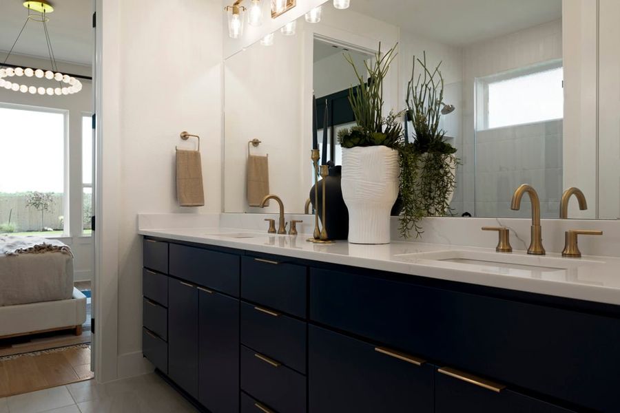 Furnished interior in a model home at Lagos Reserve in Manor (Image 6).