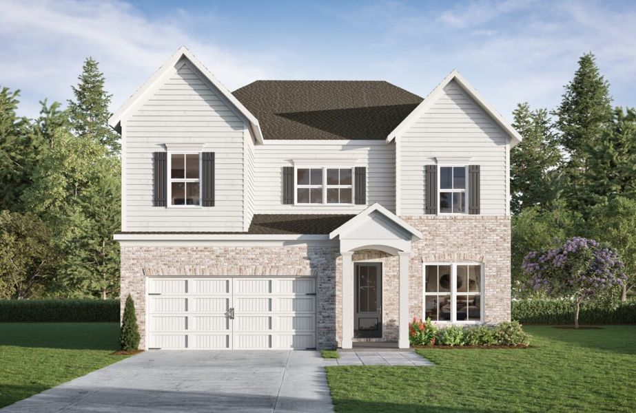 Front exterior of a home in the Linden Grove community, located in Powder Springs, GA (Image 9).