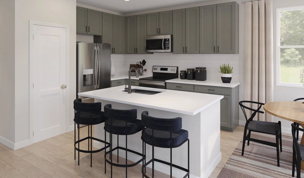 Furnished interior in a model home at Windward Village in Summerville (Image 3).