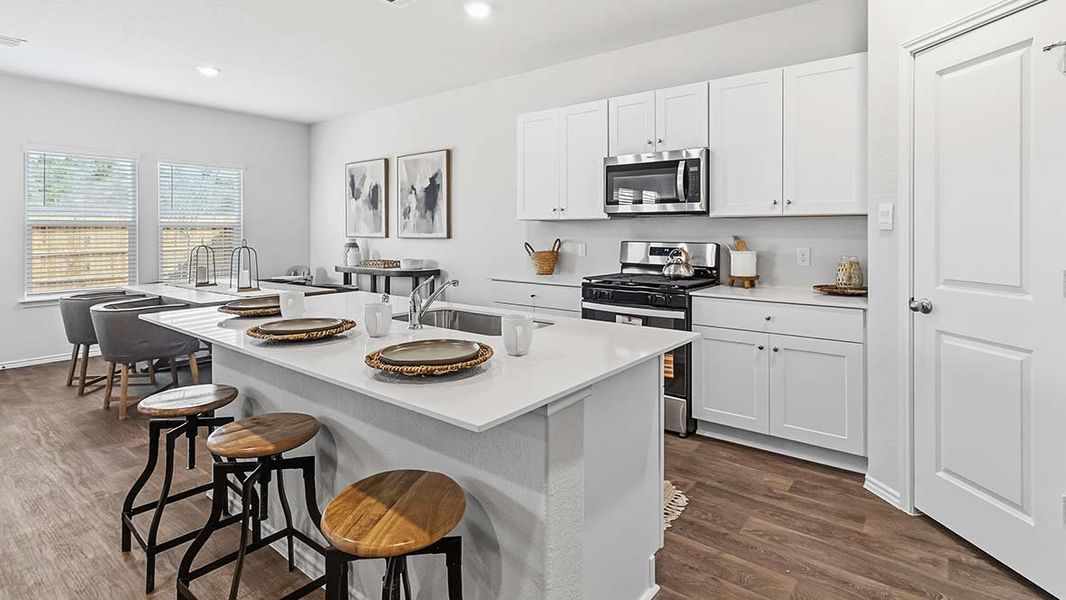 Furnished interior in a model home at Hunters Ranch in San Antonio (Image 9). Furnished interior in a model home at Hunters Ranch in San Antonio (Image 9).