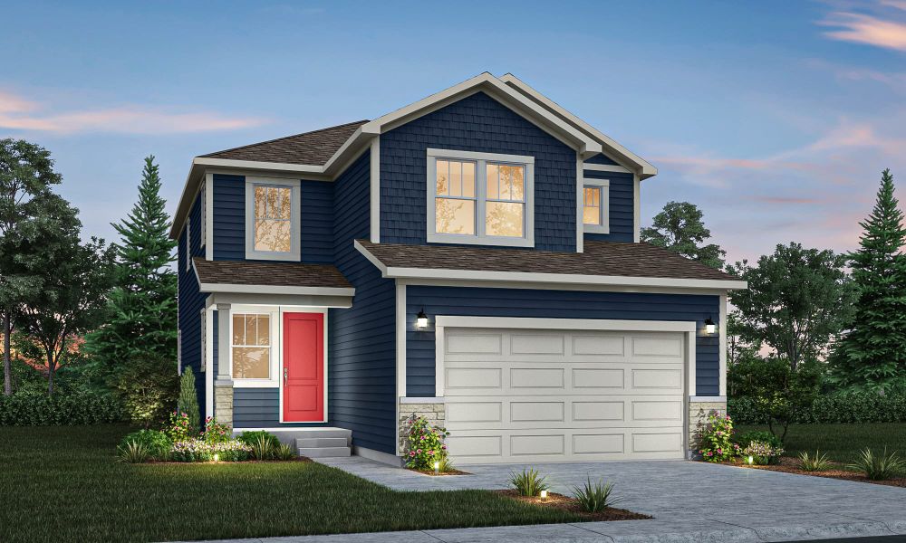 Front exterior of a home in the Ridge at Lorson Ranch community, located in Colorado Springs, CO (Image 13). Front exterior of a home in the Ridge at Lorson Ranch community, located in Colorado Springs, CO (Image 13).