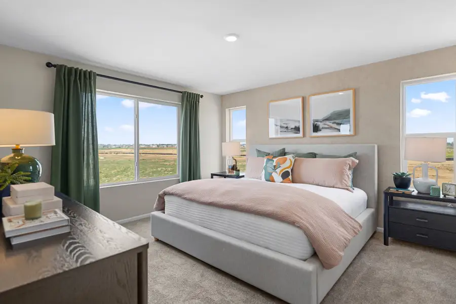 Furnished interior in a model home at The Cottages Collection at Mead Crossing in Mead (Image 9).