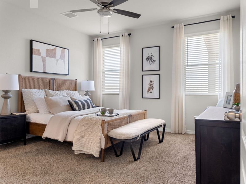 Furnished interior in a model home at Painted Desert in Horizon City (Image 15). Furnished interior in a model home at Painted Desert in Horizon City (Image 15).