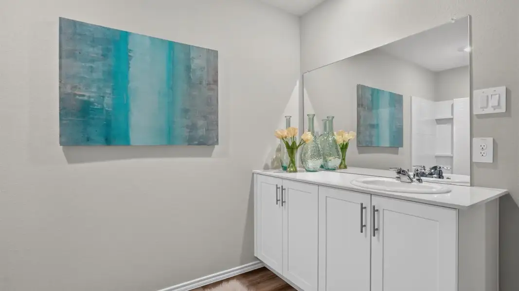 Furnished interior in a model home at Valley Brook in Fort Worth (Image 16).