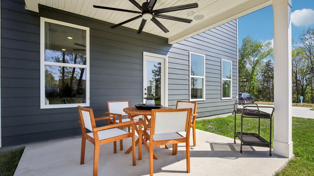 Enjoy time outside on optional covered back patio spaces, with options for extended outdoor living areas and fireplaces.