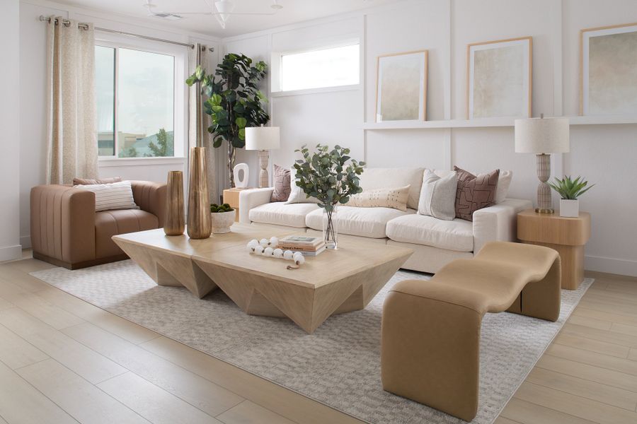 Furnished interior in a model home at Ascent at Inverness in Englewood (Image 3).