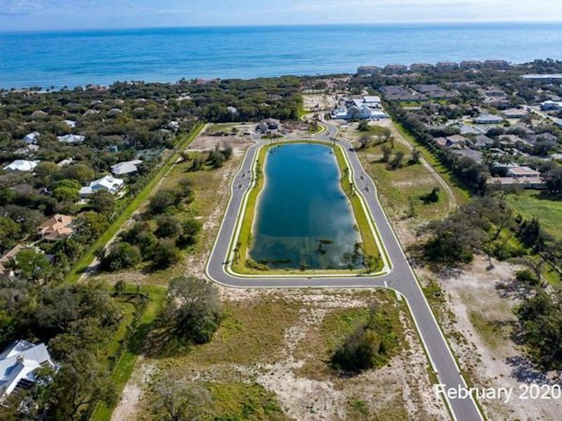 Aerial view of the The Strand community in Vero Beach, FL, showing layout and nearby surroundings (Image 61).