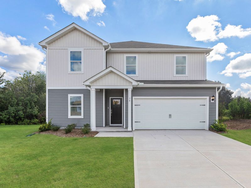 Front exterior of a home in the River Glen community, located in Angier, NC (Image 3). Front exterior of a home in the River Glen community, located in Angier, NC (Image 3).