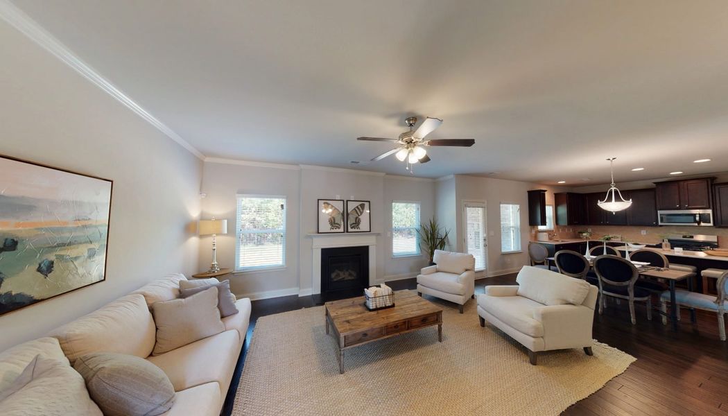 Furnished interior in a model home at Cove Lake Estates in Conley (Image 23).