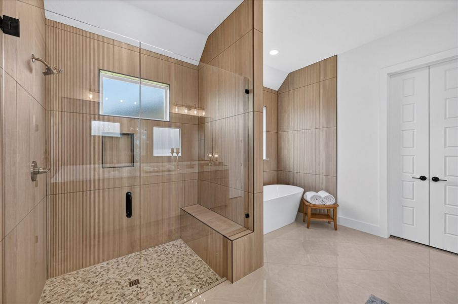 Furnished interior in a model home at Paloma Ranches in Justin (Image 28).